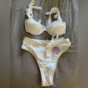 Jojo Fletcher x Cupshe white bikini